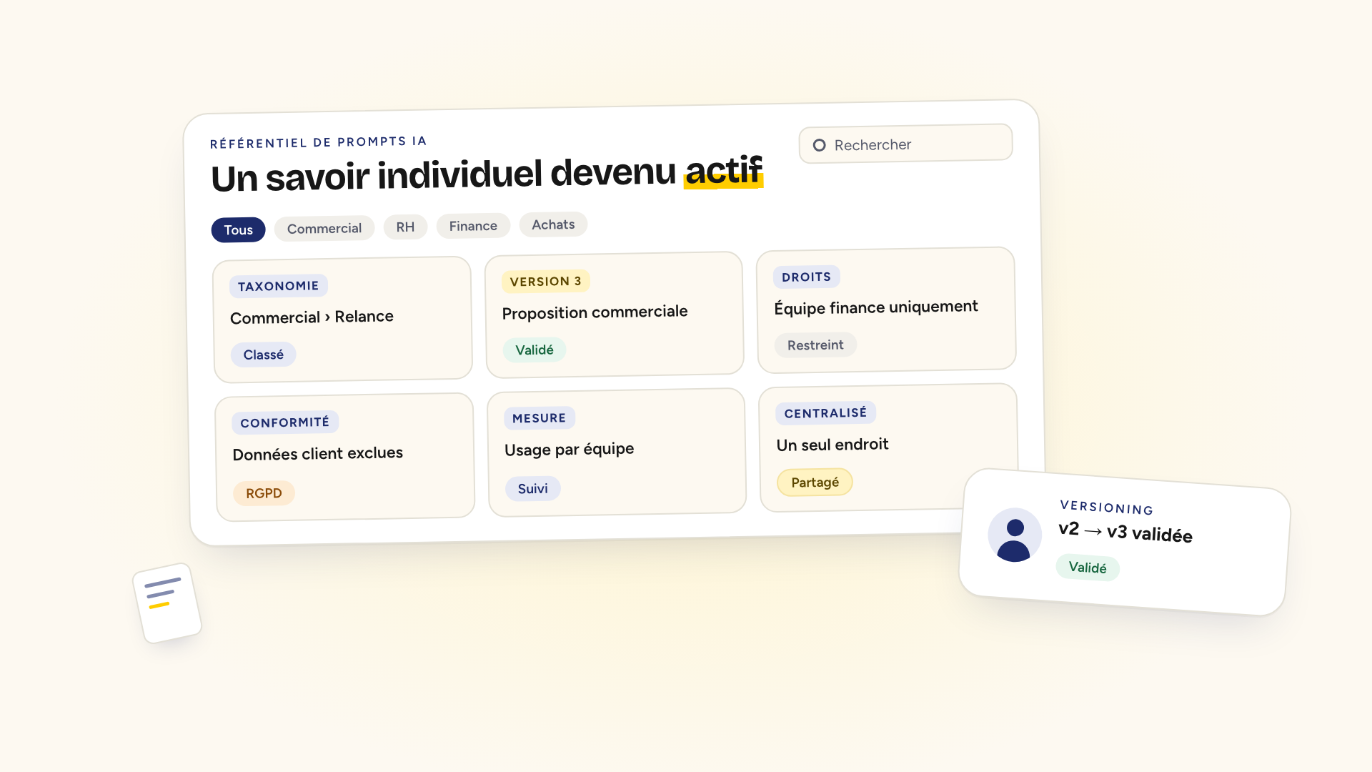 Référentiel de prompts IA structuré et gouverné en entreprise